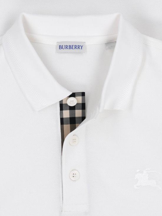 26FW 버버리 코튼 폴로셔츠 8126937 A1464 White - BURBERRY