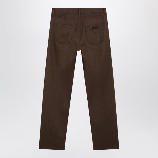 26FW 프라다 스트레이트 팬츠 SPH576OOO6357 Brown - PRADA