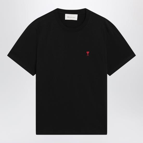 26FW 아미 스몰 하트 로고 티셔츠 BFUTS035724 Black