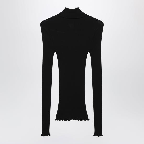 26FW 프라다 실크 크루넥 긴팔 티셔츠 39700OOO6080 Black - PRADA