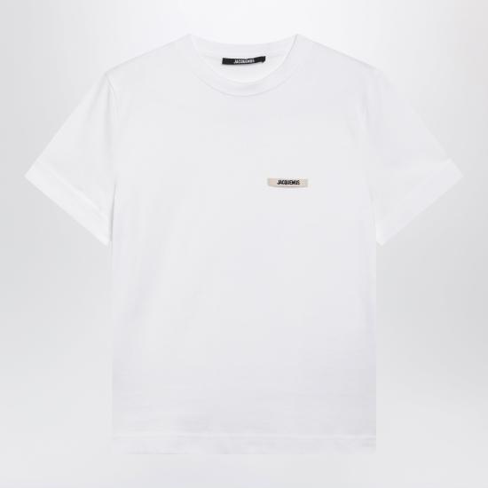 26FW 자크뮈스 그로그랭 로고 솟슬리브 티셔츠 TSW00550AJ00029 White