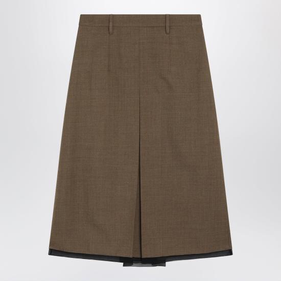 26FW 프라다 미디 스커트 P10A9OOO1PSW Brown