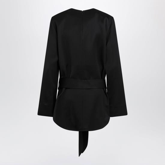 26FW 토템 긴팔 티셔츠 263 WRT0763FB0671 Black - TOTEME