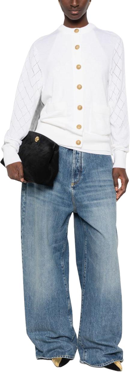 26FW 발망 가디건 HF1KN085KJ990FA WHITE - BALMAIN