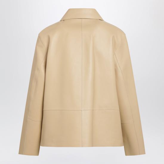26FW 토템 본딩 가죽 재킷 263 WRO0329LE0056 Beige - TOTEME