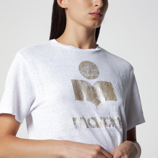 26FW 이자벨마랑에뚜왈 즈웰 로고 티셔츠 즈웰 로고 티셔츠 TS0001FBA1N10E White - ISABEL MARANT ETOILE