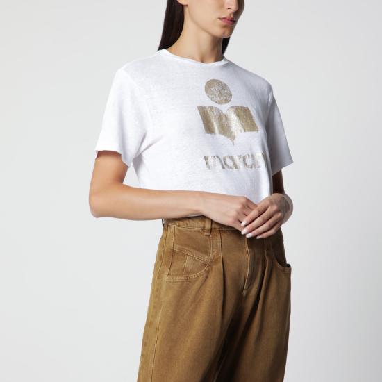 26FW 이자벨마랑에뚜왈 즈웰 로고 티셔츠 즈웰 로고 티셔츠 TS0001FBA1N10E White