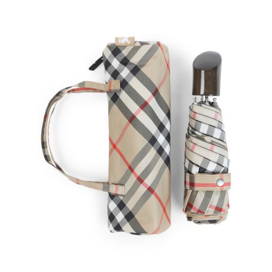26FW 버버리 체크 접이식 우산 8122036 B9368 SAND IP CHECK - BURBERRY