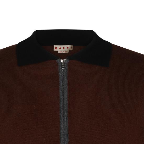 26FW 마르니 폴로 티셔츠 POMG0096Q0 UFX331MXM53 MULTI BROWN - MARNI