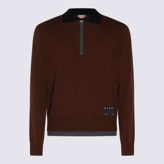 26FW 마르니 폴로 티셔츠 POMG0096Q0 UFX331MXM53 MULTI BROWN - MARNI