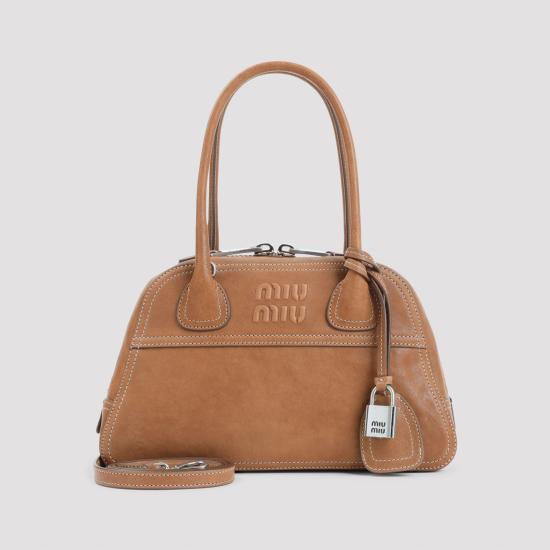 26FW 미우미우 토트백 5BB200VOOO 2BBL F098L CARAMEL - MIU MIU