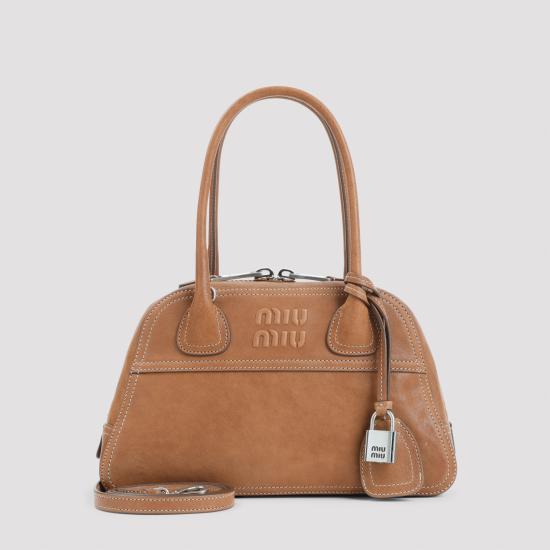26FW 미우미우 토트백 5BB200VOOO 2BBL F098L CARAMEL - MIU MIU