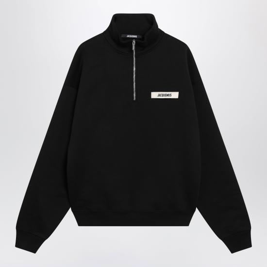 26FW 자크뮈스 하프 집업 스웨트 셔츠 SSM00313AJ00174 Black