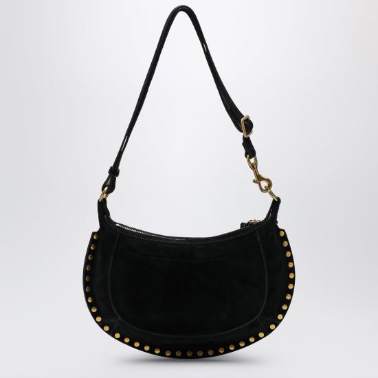 26FW 이자벨마랑 오스칸 문 스웨이드 카프스킨 레더 숄더백 PP0003FAA3C32M Black - ISABEL MARANT