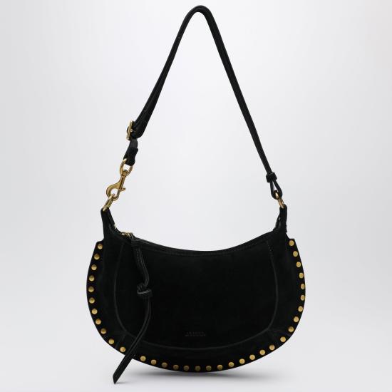 26FW 이자벨마랑 오스칸 문 스웨이드 카프스킨 레더 숄더백 PP0003FAA3C32M Black