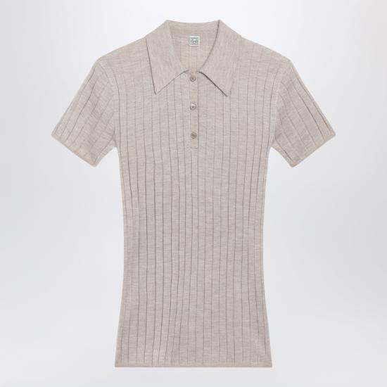 26FW 토템 리브드 캐시미어 실크 폴로 263 WRT0835YA0293 Beige