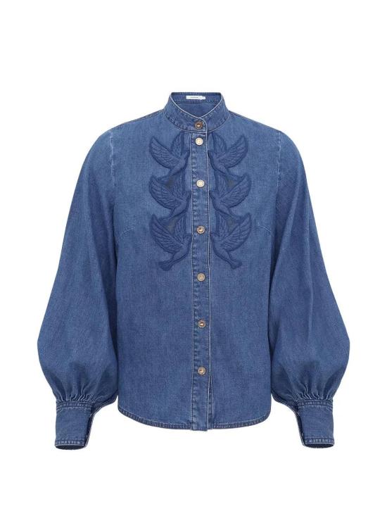 26FW 짐머만 데님 셔츠 8761TS26R AB024893 0 - ZIMMERMANN