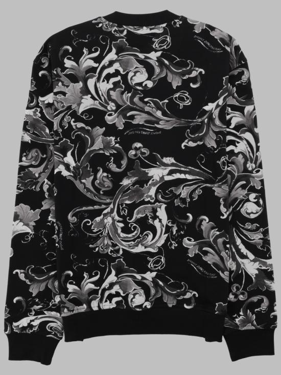 26FW 베르사체 바로코 프린트 스웨트 셔츠 79GAI3R0 FS201899 BLACK - VERSACE