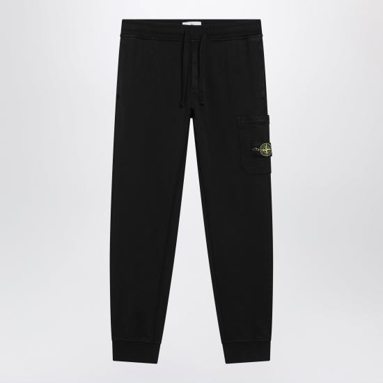 26FW 스톤 아일랜드 오가닉 멜란지 코튼 플리스 조거 팬츠 오가닉 멜란지 코튼 플리스 조거 팬츠 S156200010S0051 Black