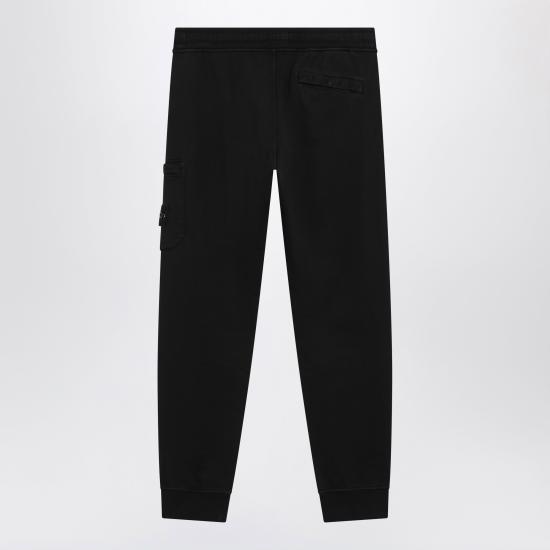 26FW 스톤 아일랜드 오가닉 멜란지 코튼 플리스 조거 팬츠 오가닉 멜란지 코튼 플리스 조거 팬츠 S156200010S0051 Black - STONE ISLAND