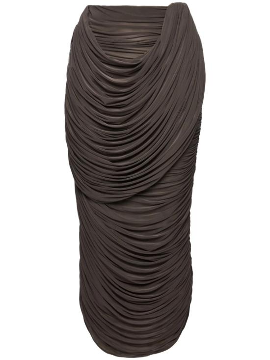 26SS 마그다뷰트림 롱 스커트 302426 BROWN