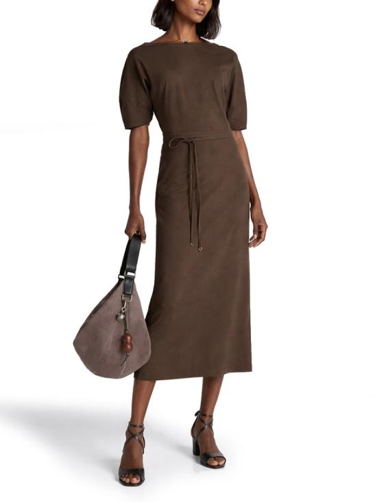 26SS 르메르 코튼 오프 숄더 드레스 DR1147 LJ1010BR512 Brown - LEMAIRE