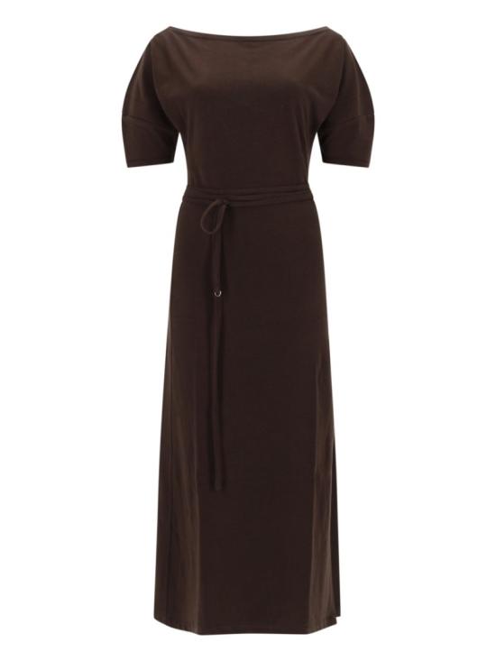 26SS 르메르 코튼 오프 숄더 드레스 DR1147 LJ1010BR512 Brown