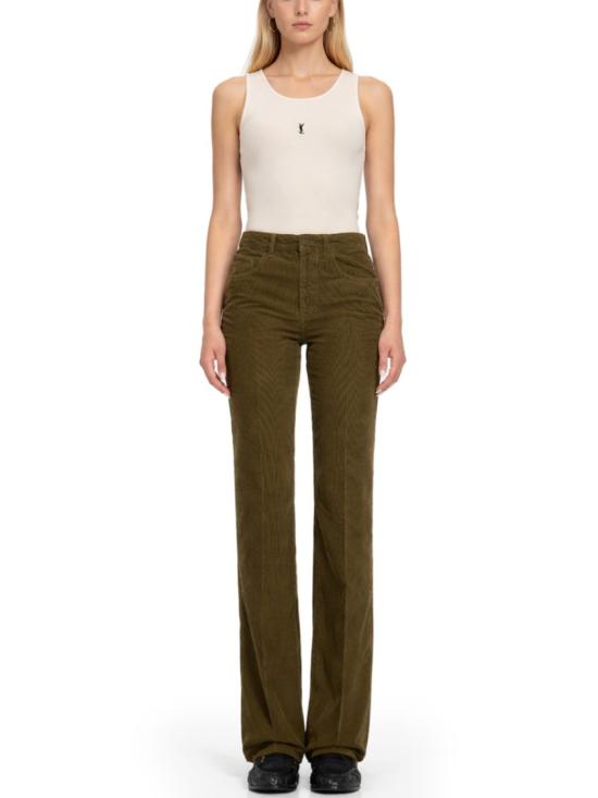  생로랑 코듀로이 클라이드 팬츠 705103 Y29IA3564 Green - SAINT LAURENT