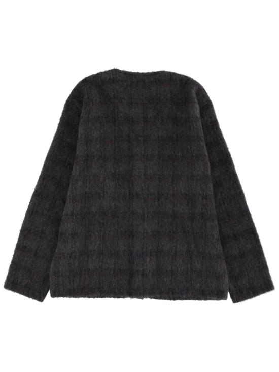 26SS 아워레가시 헤어리 울 가디건 M2263CF FUZZEDPLUMCHECKHAIRYWOOL Grey - OUR LEGACY