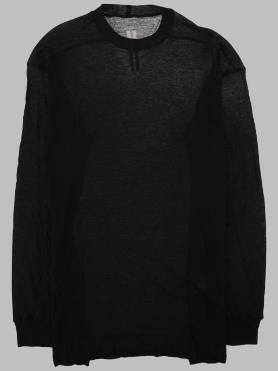 26FW 릭 오웬스 긴팔 티셔츠 RU02F4275 UC09 BLACK