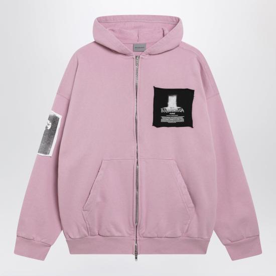 26FW 발렌시아가 후드 티셔츠 A0017WTUVT4 Pink