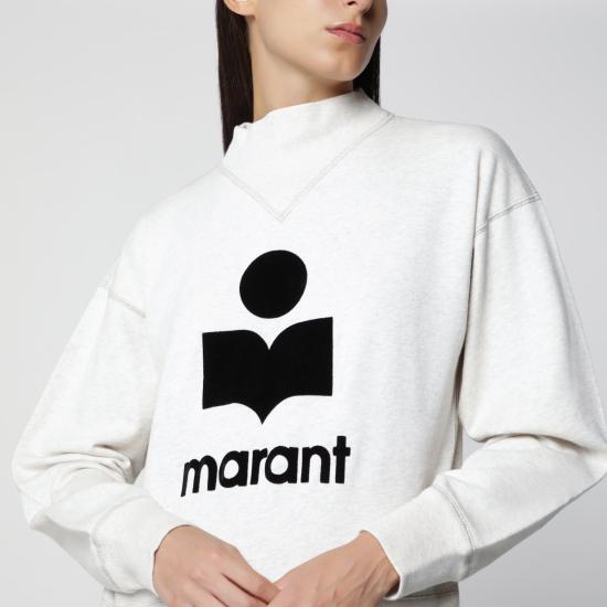 26FW 이자벨마랑에뚜왈 모비 로고 스웨트셔츠 SW0003FAA1M07E White - ISABEL MARANT ETOILE