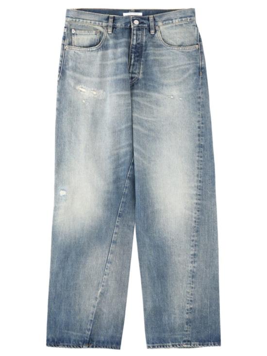 26SS 선플라워 워시드 와이드 레그 데님 진 5158 752 Blue