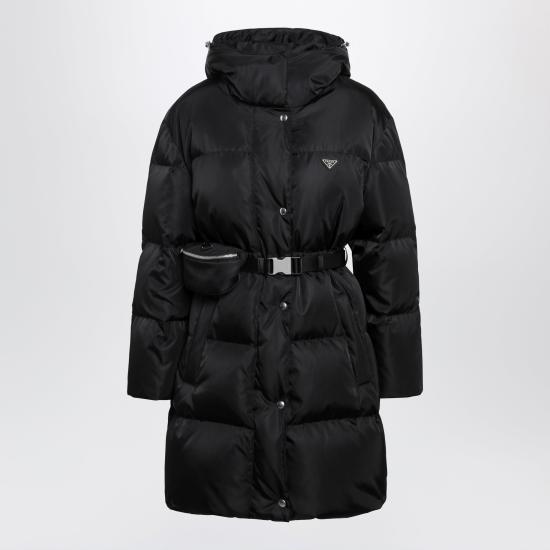 26FW 프라다 리나일론 벨티드 롱 다운 재킷 리나일론 벨티드 롱 다운 재킷 29Y395OOO1WQ8 Black