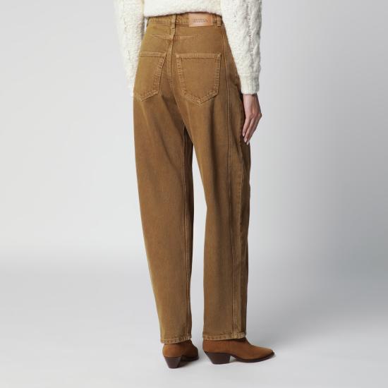 26FW 이자벨마랑 리샤 솔리드 데님 배럴 진 리샤 솔리드 데님 배럴 진 PA0778FAD3H01I Metal - ISABEL MARANT