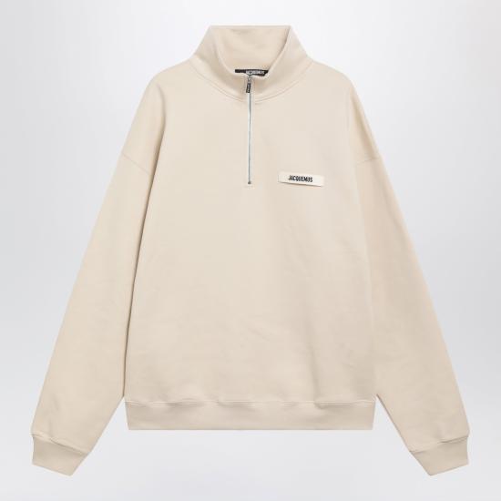 26FW 자크뮈스 하프 집업 스웨트 셔츠 SSM00313AJ00174 Beige