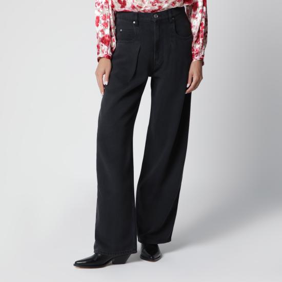 26FW 이자벨마랑 로다이나 가먼트 다이드 데님 진 로다이나 가먼트 다이드 데님 진 PA0554FAB1H07I Black