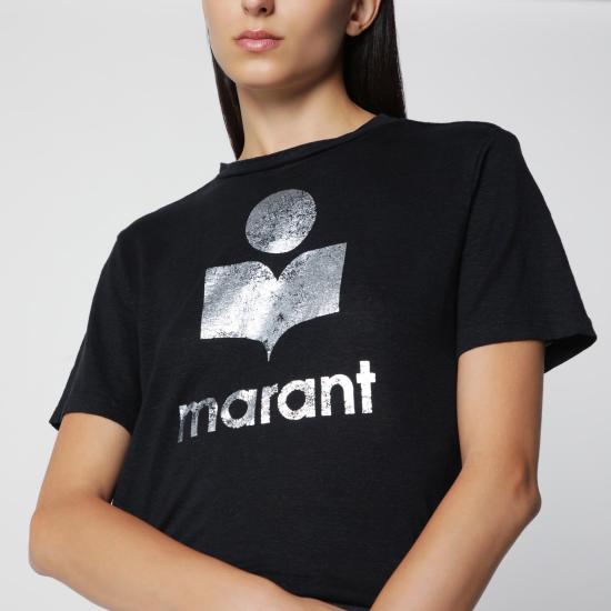 26FW 이자벨마랑에뚜왈 즈웰 로고 티셔츠 즈웰 로고 티셔츠 TS0001FBA1N10E Black - ISABEL MARANT ETOILE