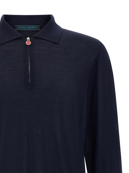26FW 키톤 폴로 티셔츠 UMK0493K400Z Blue - KITON