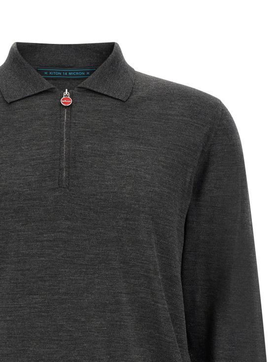 26FW 키톤 폴로 티셔츠 UMK0493100200G Gray - KITON