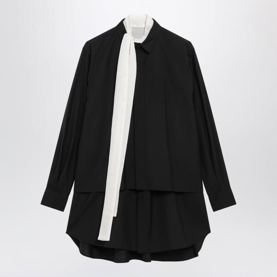 26FW 사카이 미디 원피스 26 08566CO Black