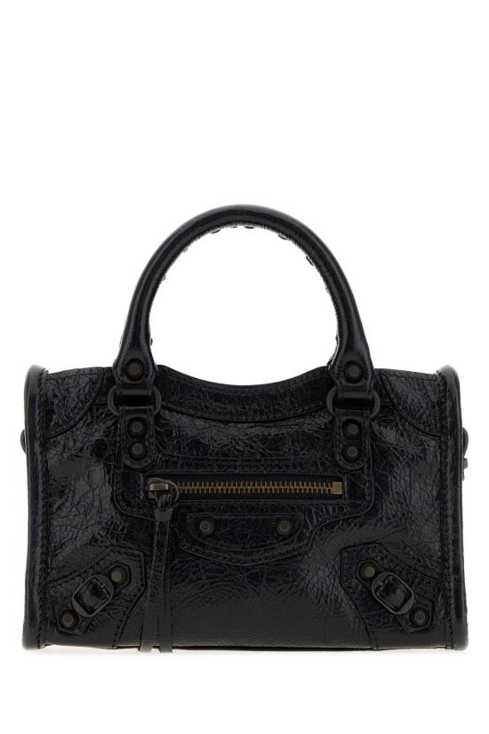 26FW 발렌시아가 르 시티 백 나노 램스킨 8657642ACFH 1000 Black
