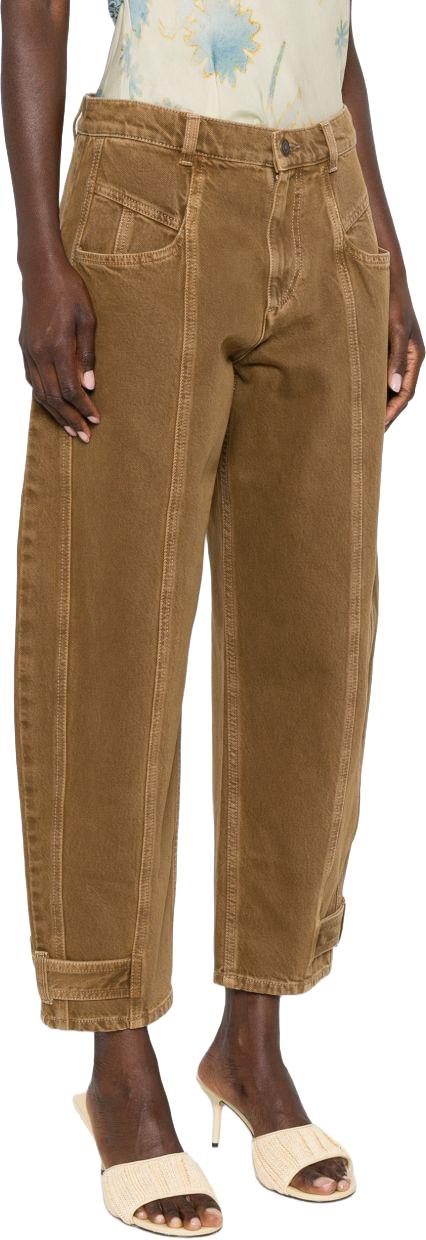 26FW 이자벨마랑 레자 크롭 진 레자 크롭 진 PA0779FAD3H01I50BZ BEIGE - ISABEL MARANT