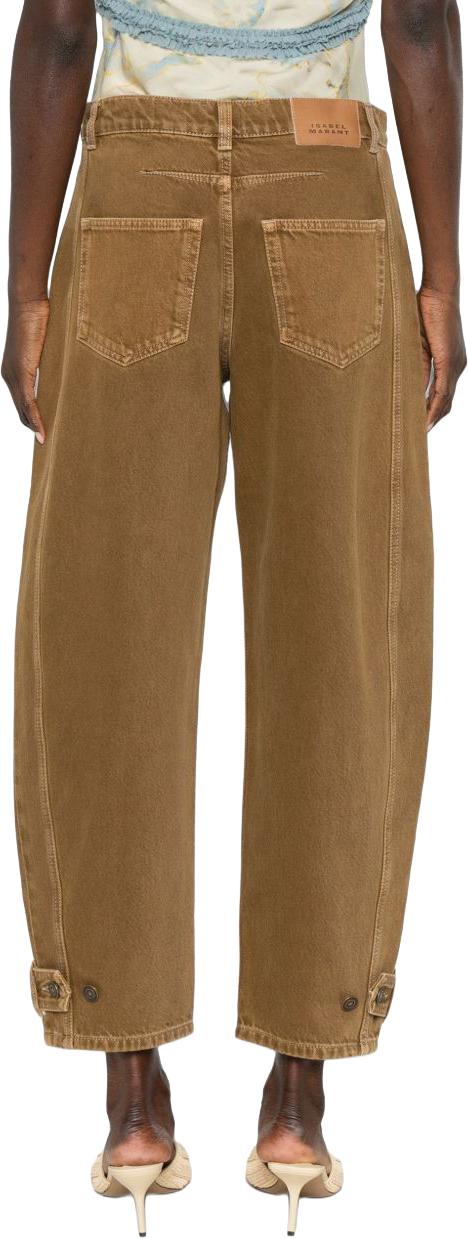 26FW 이자벨마랑 레자 크롭 진 레자 크롭 진 PA0779FAD3H01I50BZ BEIGE - ISABEL MARANT