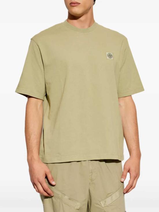 26FW 스톤 아일랜드 오가닉 코튼 패치 티셔츠 L2S152100030S0500 V005N LAUREL GREEN - STONE ISLAND