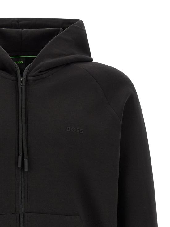 26FW 휴고보스 후드 티셔츠 면 후드티 블랙 - HUGO BOSS