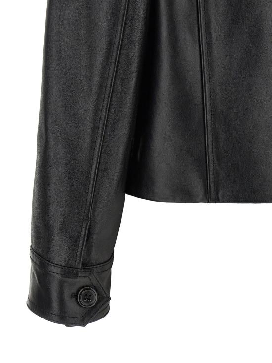 26FW 마르니 가죽 자켓 가죽 및 스웨이드 재킷  재킷 블랙 - MARNI