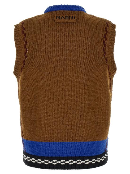 26FW 마르니 베스트 M자형 인타르시아  질레 멀티컬러 - MARNI