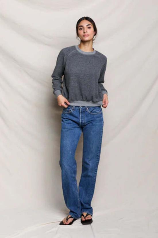  퍼펙트 화이트 티 스웨터 지기 리버스 플리스 크루넥 스웨트셔츠 - PERFECT WHITE TEE