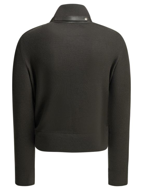 26FW 톰포드 자켓 나일론과 울 혼방 소재의 짧은 다운 재킷 및 코트 (회색) - TOMFORD